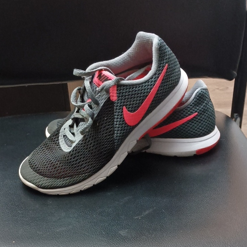 Nike Grey and Pink Athletic Shoes